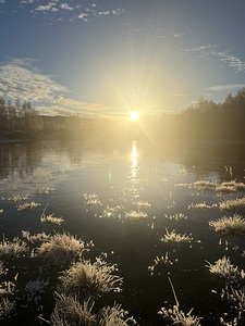 Winters Sun Reflection in the Scottish Highlands